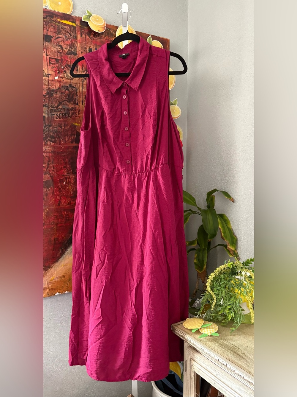 Torrid Maxi Dress Deep Pink Size 1